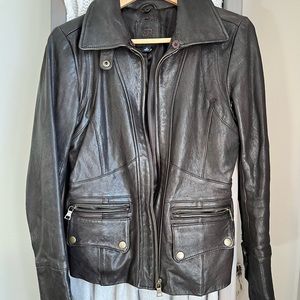 EUC Banana Republic Leather Aviator Jacket